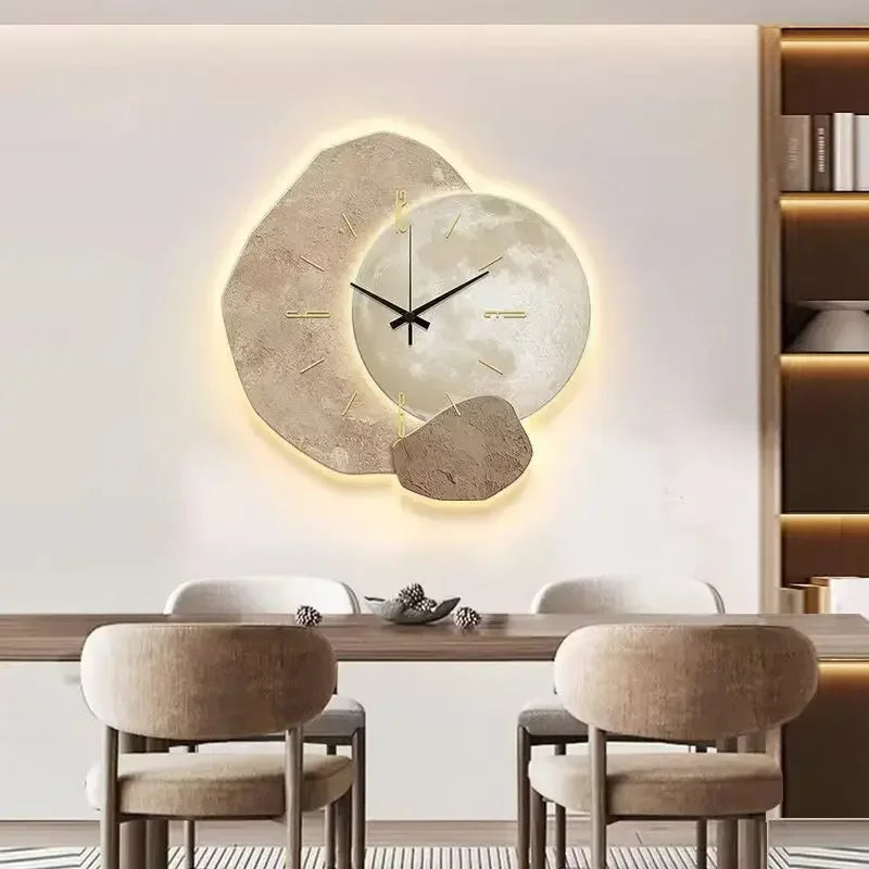 HoutenElegantie | Decoratieve Wandklok met Stil Mechanisme